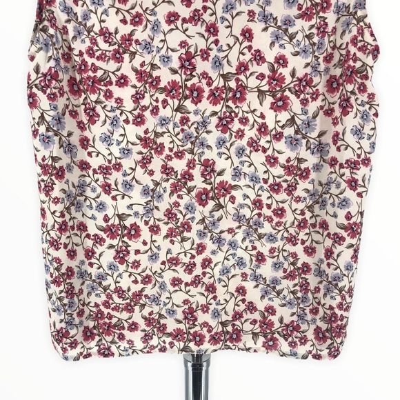 Collective Concepts Britt Floral Ruffle Short Sleeve Top Blouse size Small NWT - Picture 6 of 10
